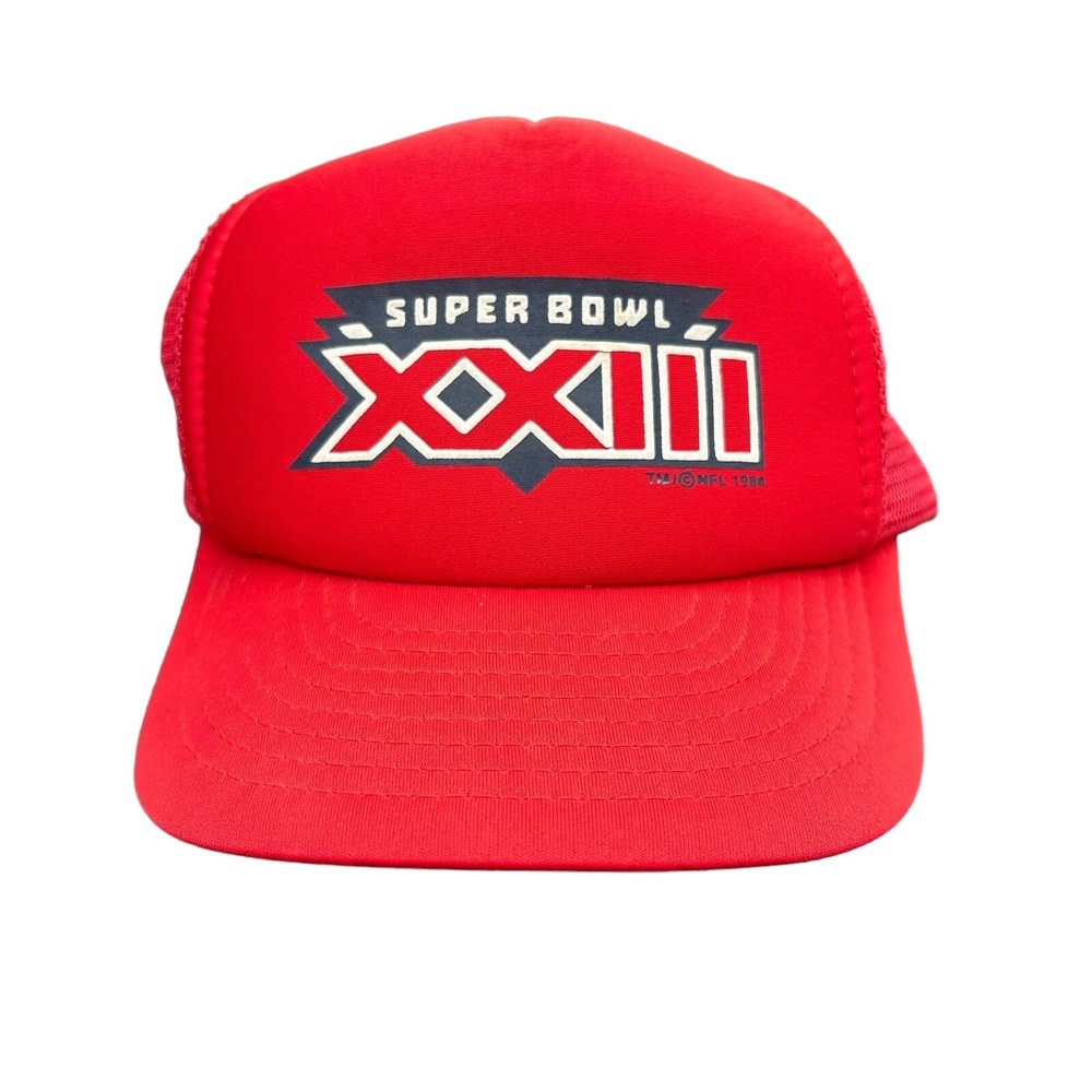Vintage Super Bowl XXIII Mesh Truckers Adjustable‎ Snapback Cap 1988 NFL